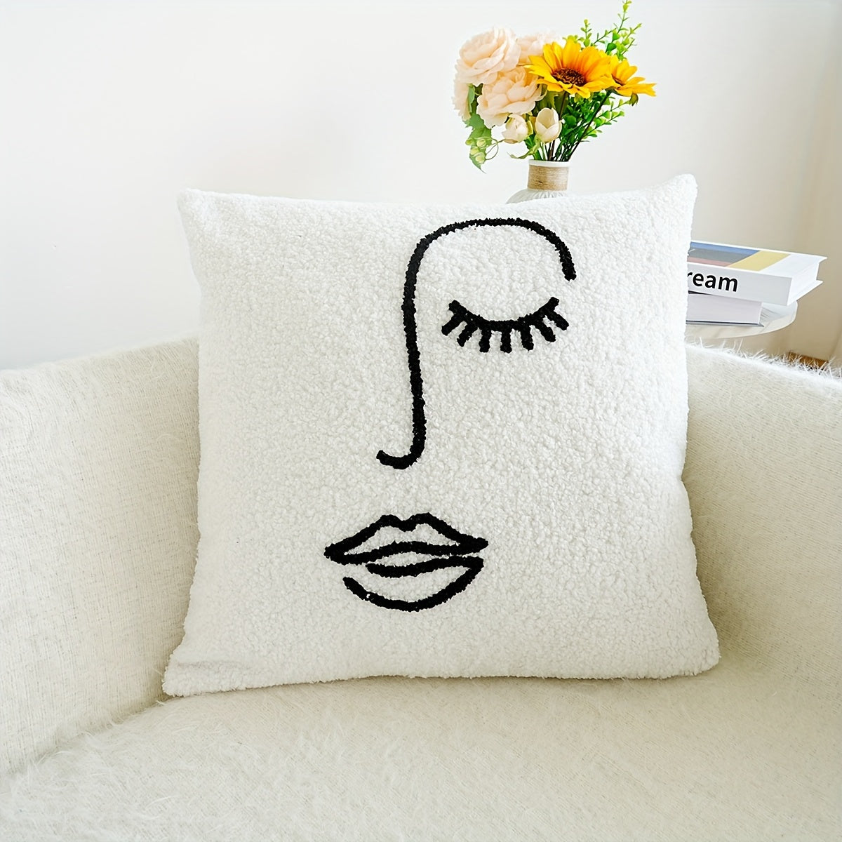 EGFace Embroidery Square Polyester Cushion Cover