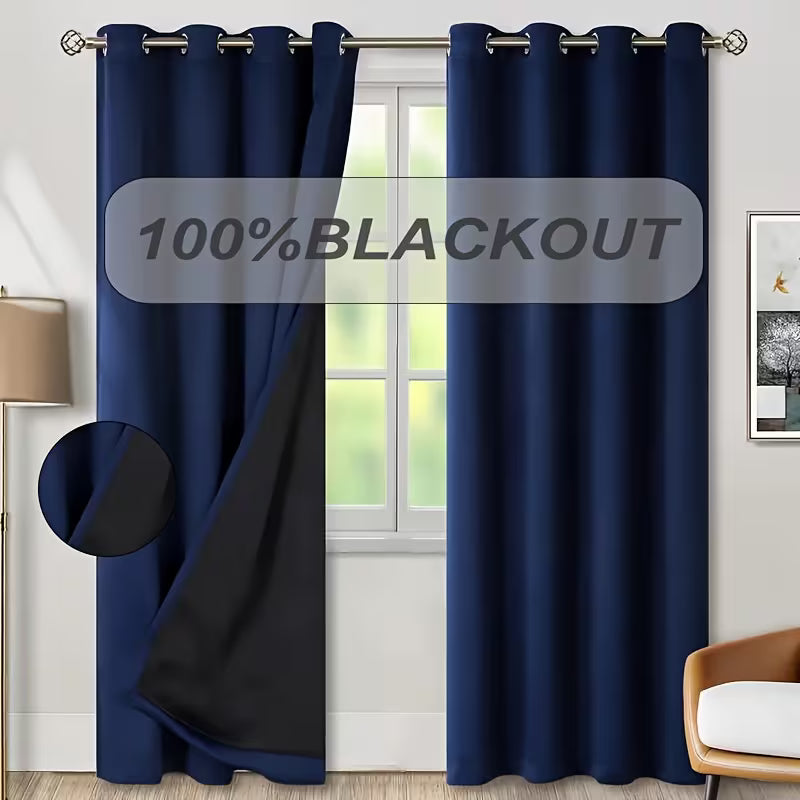 EGC 2pcs 100% blackout curtains