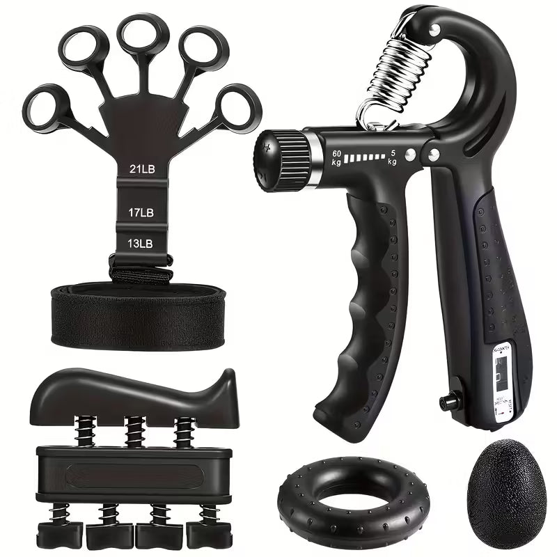 5pcs All-in-One Grip Strength Training Set with Adjustable Resistance