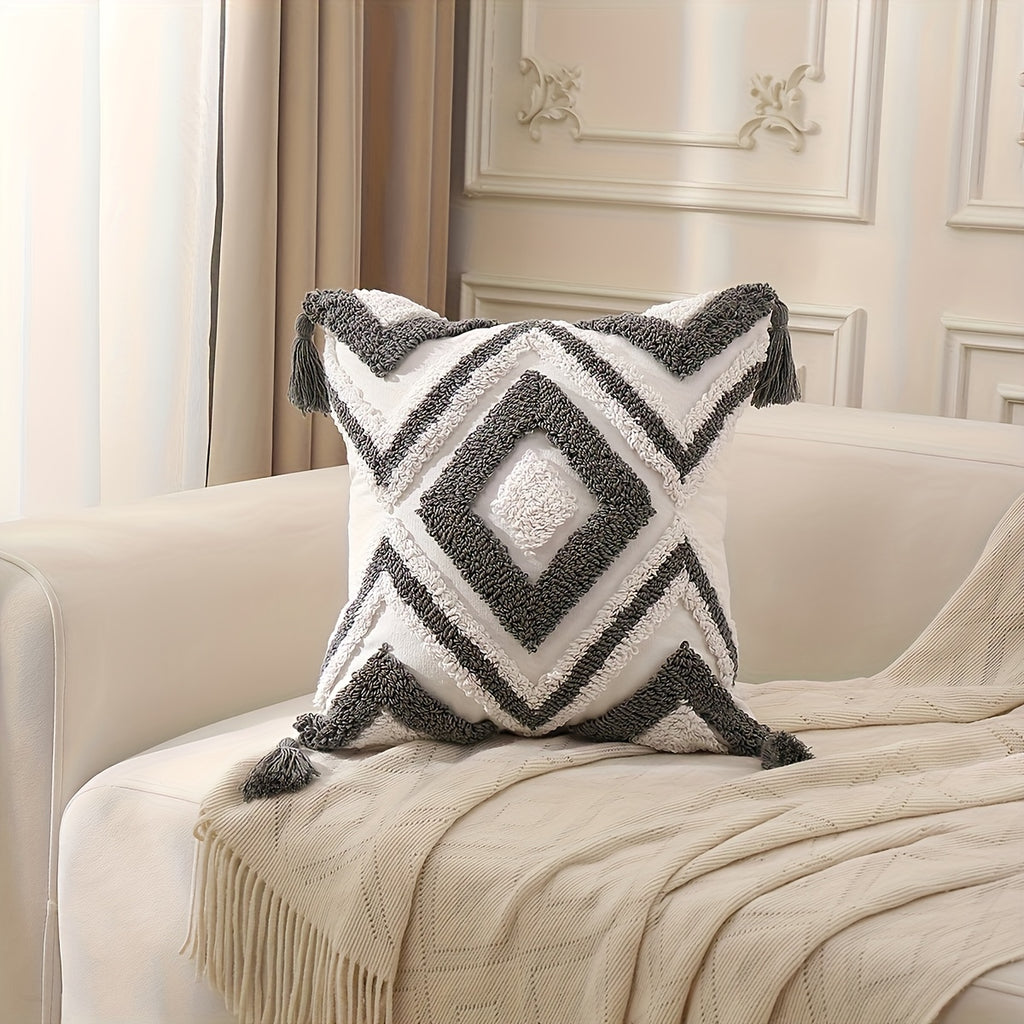 Geometric Diamond Pattern Pillow Cover