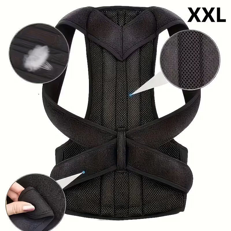 Adult posture corrector, invisible back support belt