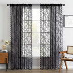 Romantic Pastoral Lace Curtain for Balcony and Office