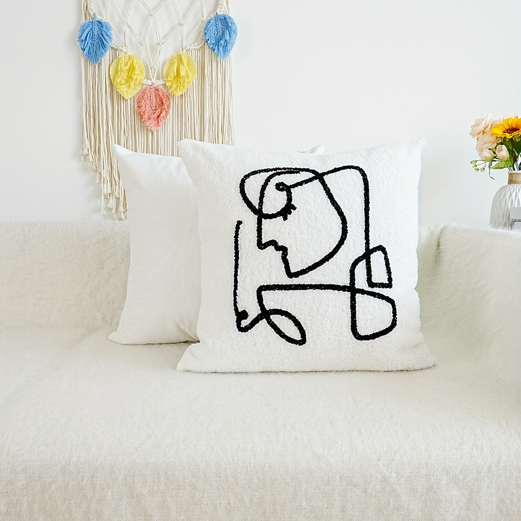 EGFace Embroidery Square Polyester Cushion Cover