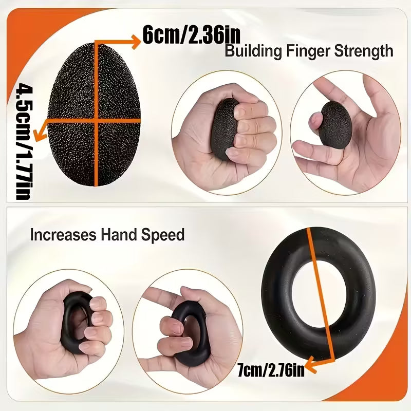 5pcs All-in-One Grip Strength Training Set with Adjustable Resistance