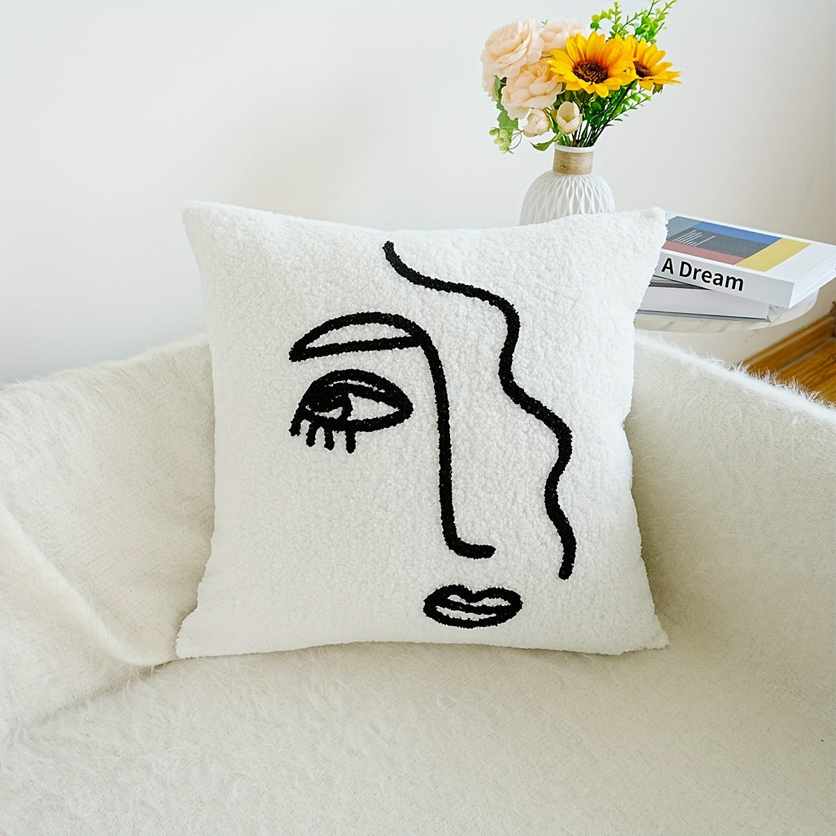 EGFace Embroidery Square Polyester Cushion Cover