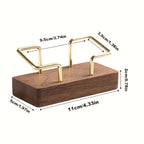 Modern Gold Wooden Desk Card Holder