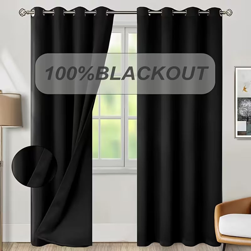 EGC 2pcs 100% blackout curtains