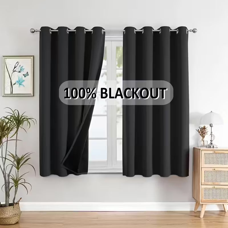EGC 2pcs 100% blackout curtains