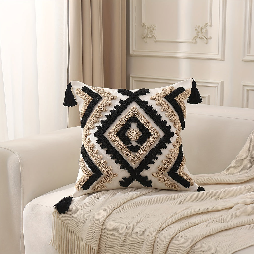 Geometric Diamond Pattern Pillow Cover