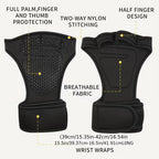 Breathable Fingerless Gym Gloves
