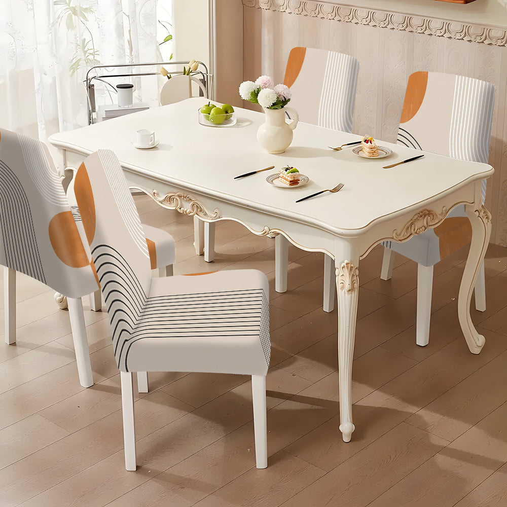 2/4/6pcs New Printed Chair Covers