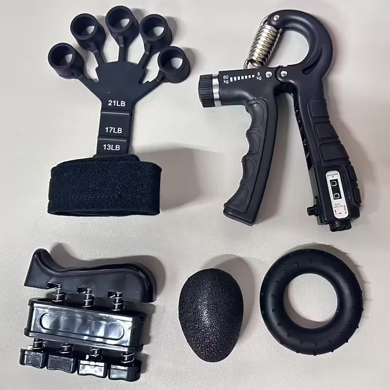 5pcs All-in-One Grip Strength Training Set with Adjustable Resistance