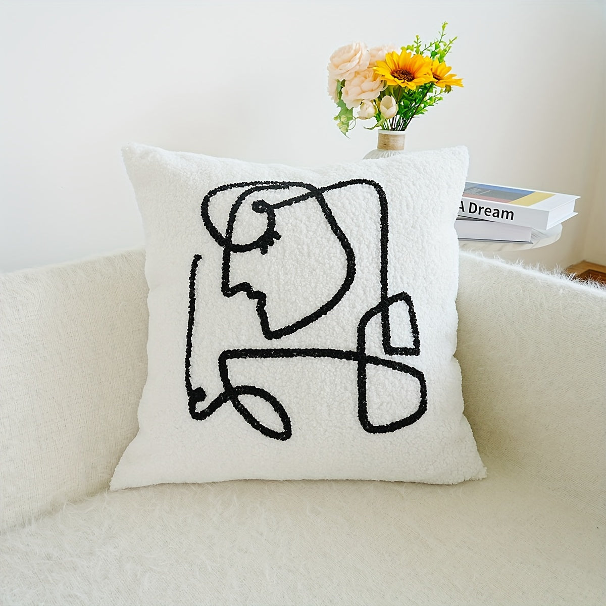 EGFace Embroidery Square Polyester Cushion Cover