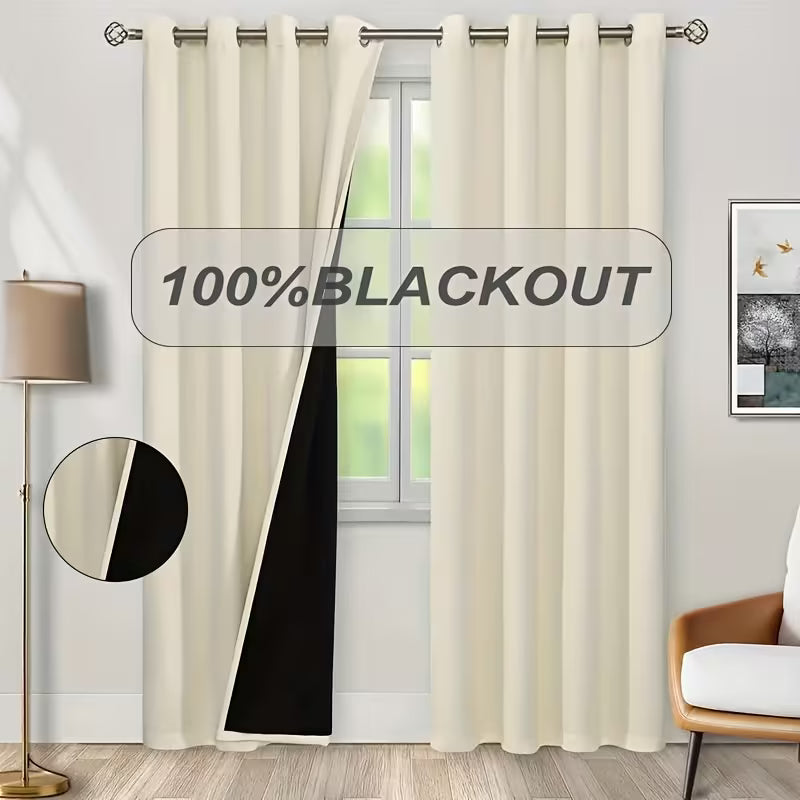EGC 2pcs 100% blackout curtains