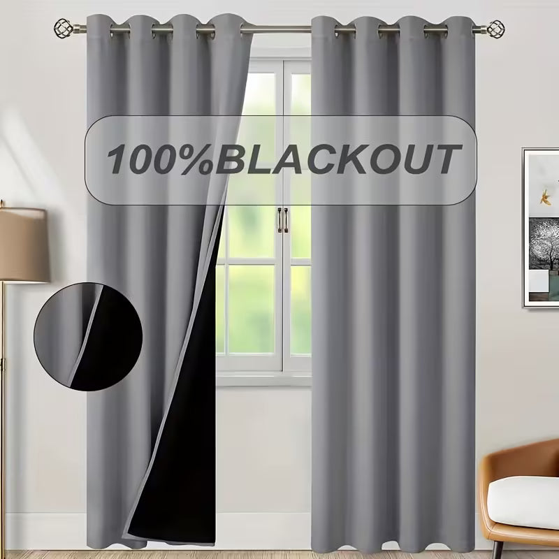 EGC 2pcs 100% blackout curtains