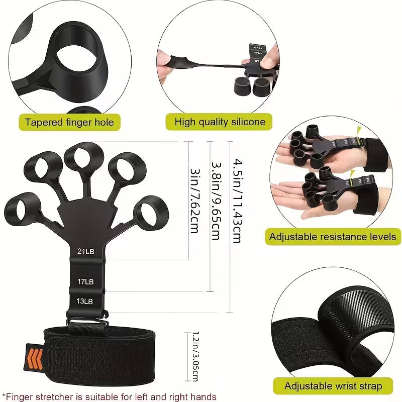 5pcs All-in-One Grip Strength Training Set with Adjustable Resistance