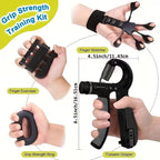 5pcs All-in-One Grip Strength Training Set with Adjustable Resistance