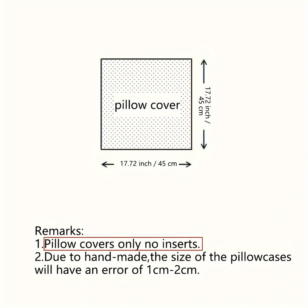 EGFace Embroidery Square Polyester Cushion Cover