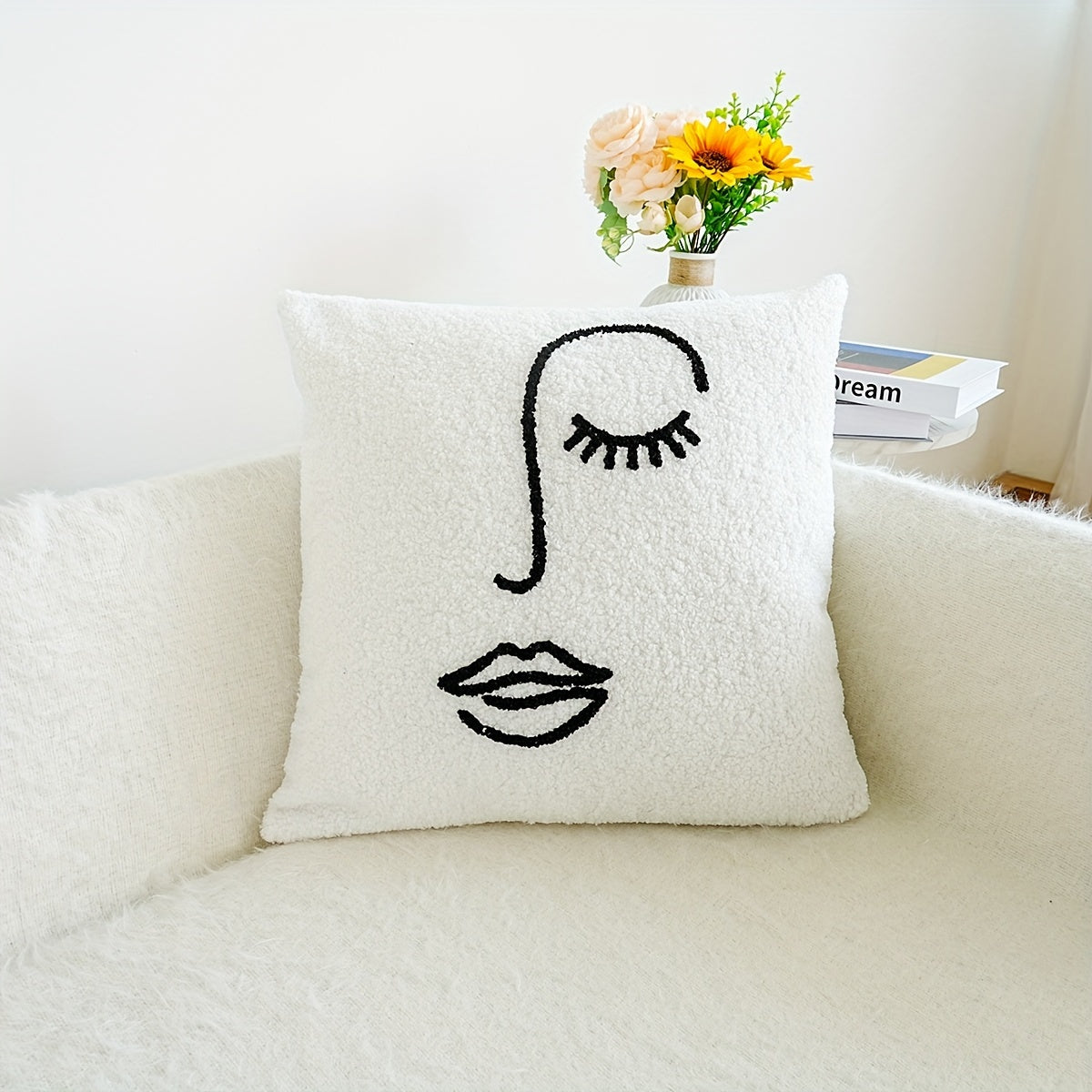 EGFace Embroidery Square Polyester Cushion Cover