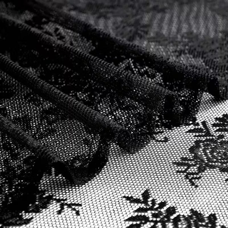 Romantic Pastoral Lace Curtain for Balcony and Office