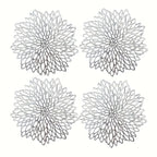 Luxury Golden Marble-Like PVC Lace Placemats