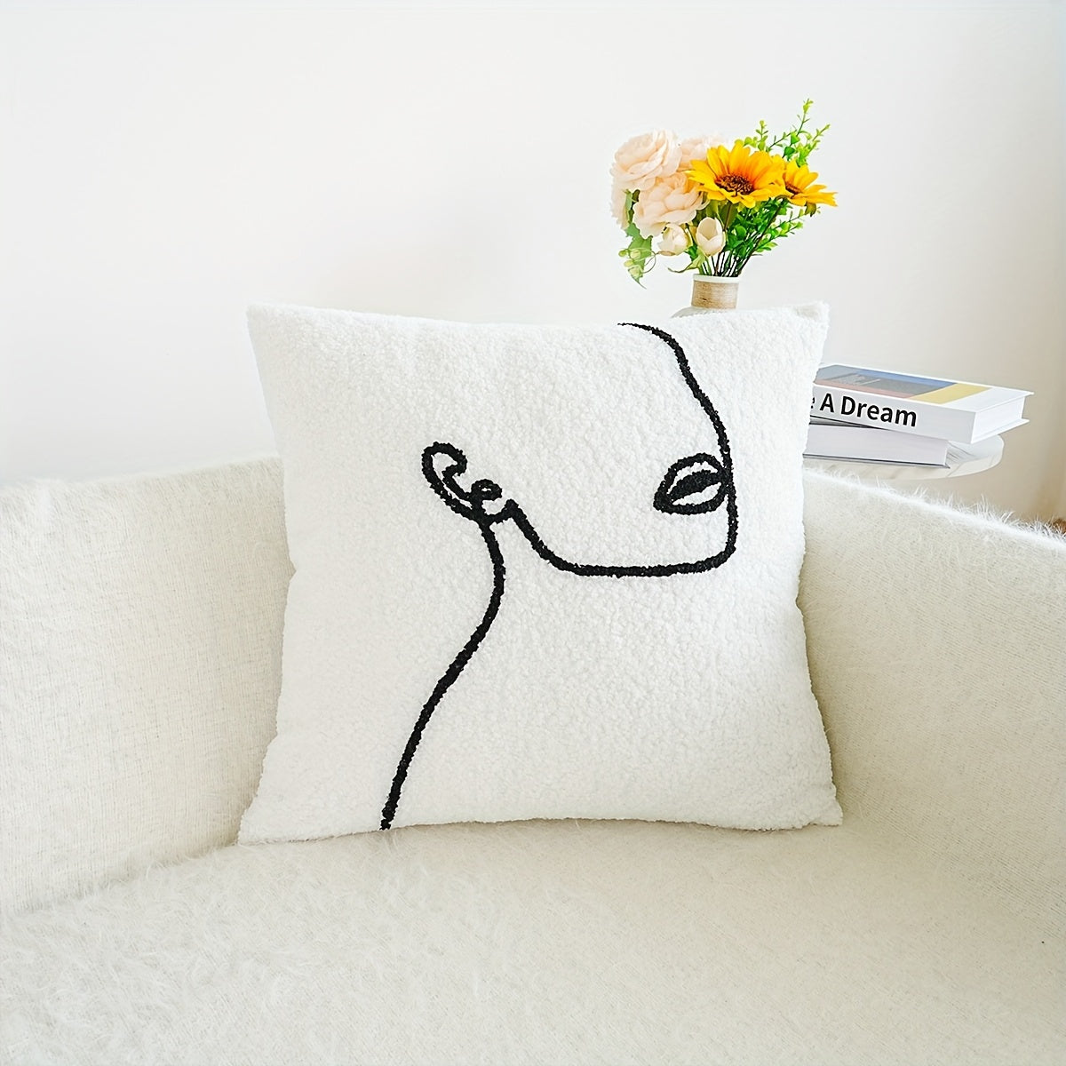 EGFace Embroidery Square Polyester Cushion Cover