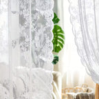 Romantic Pastoral Lace Curtain for Balcony and Office