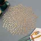 Luxury Golden Marble-Like PVC Lace Placemats