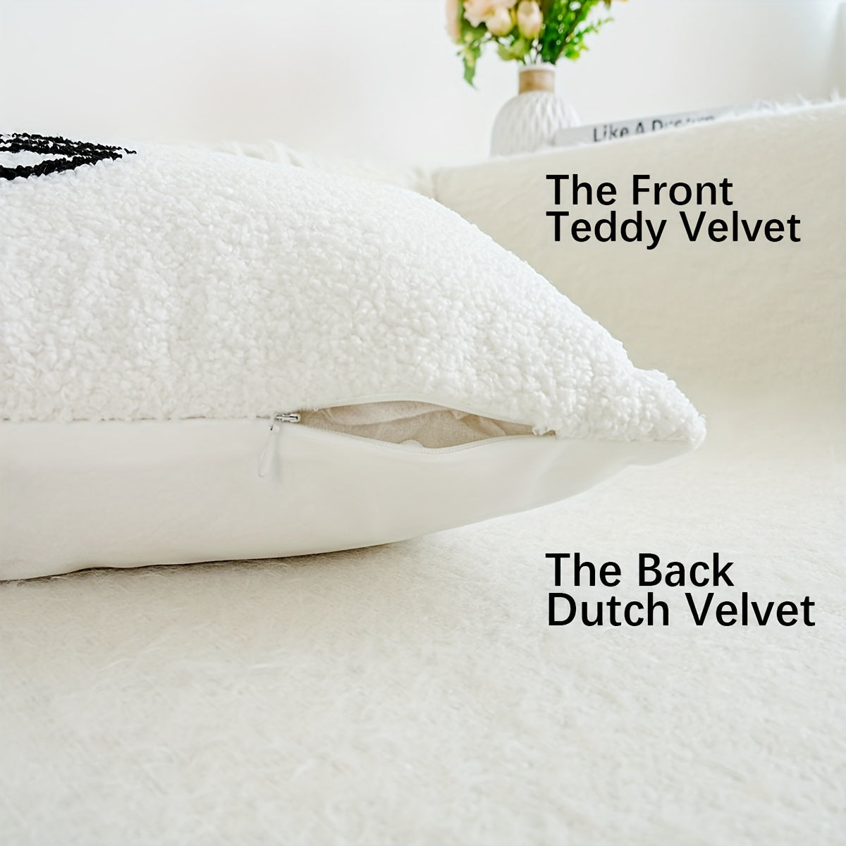 EGFace Embroidery Square Polyester Cushion Cover