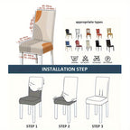 2/4/6pcs New Printed Chair Covers