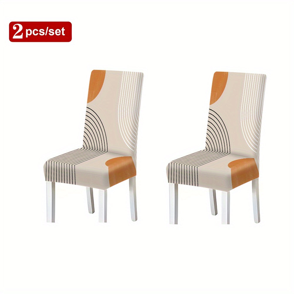 2/4/6pcs New Printed Chair Covers