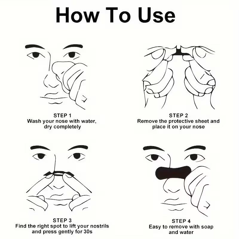 50pcs Black Anti Snoring Nasal Strips