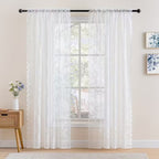 Romantic Pastoral Lace Curtain for Balcony and Office