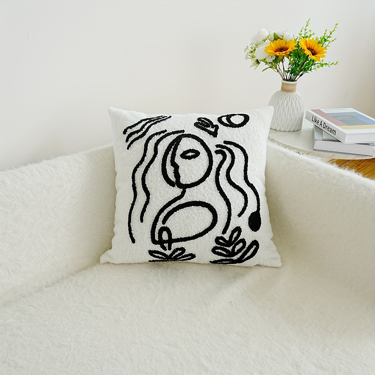 EGFace Embroidery Square Polyester Cushion Cover