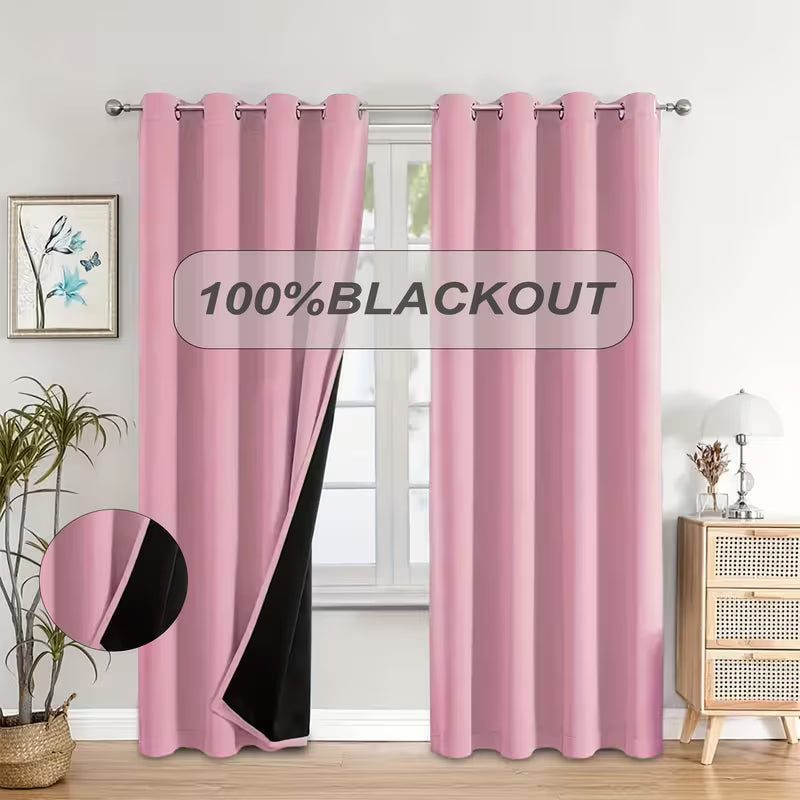 EGC 2pcs 100% blackout curtains