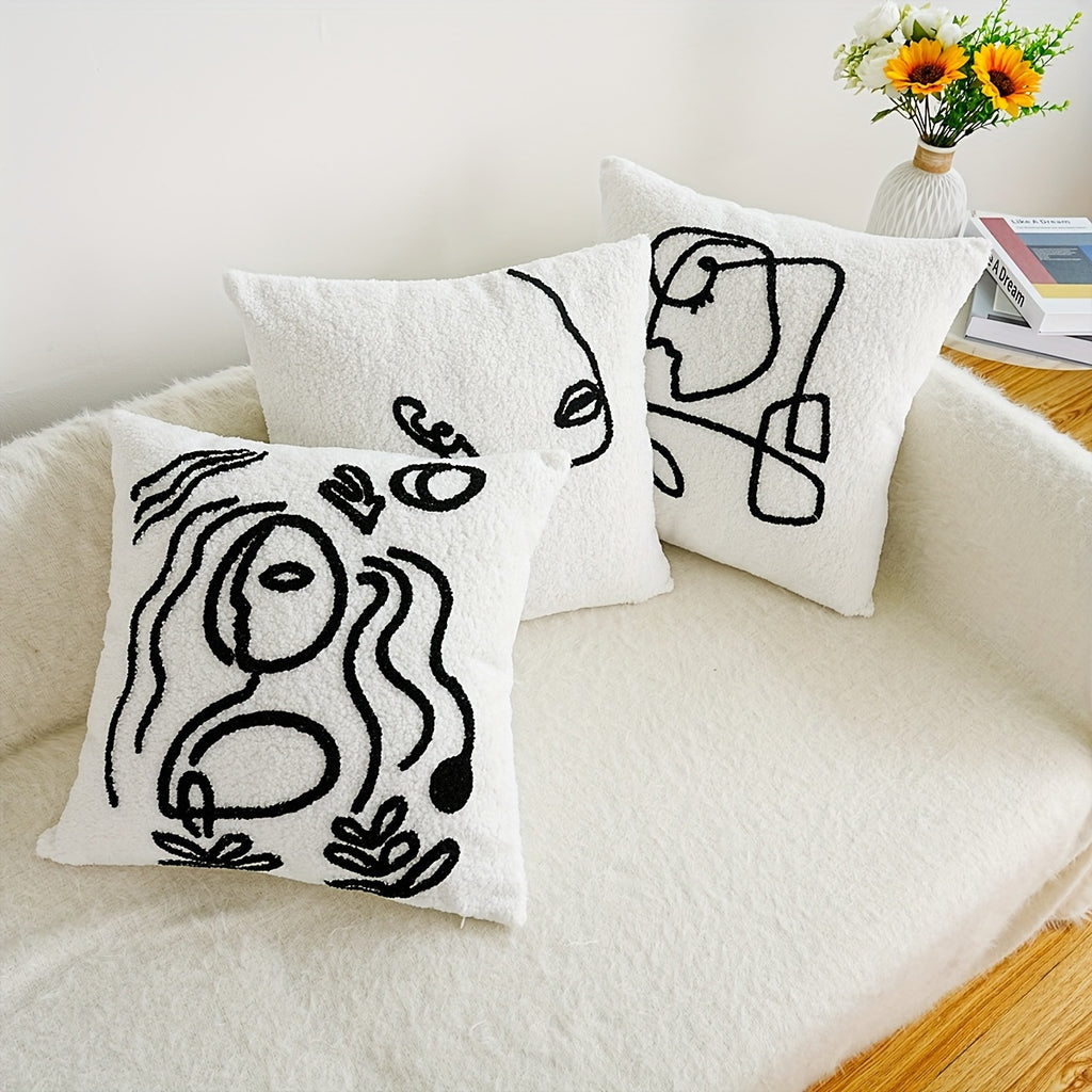 EGFace Embroidery Square Polyester Cushion Cover